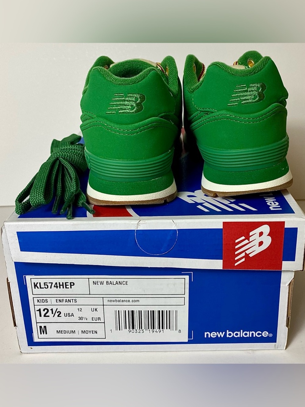 New Balance Kids' Green Athletic Sneakers - Picture 3 of 5